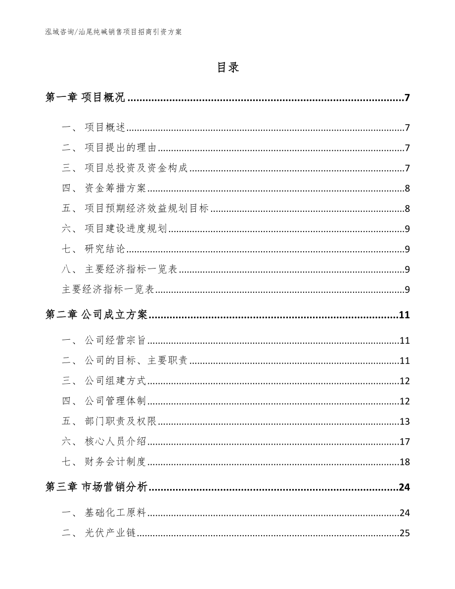 汕尾纯碱销售项目招商引资方案_第2页