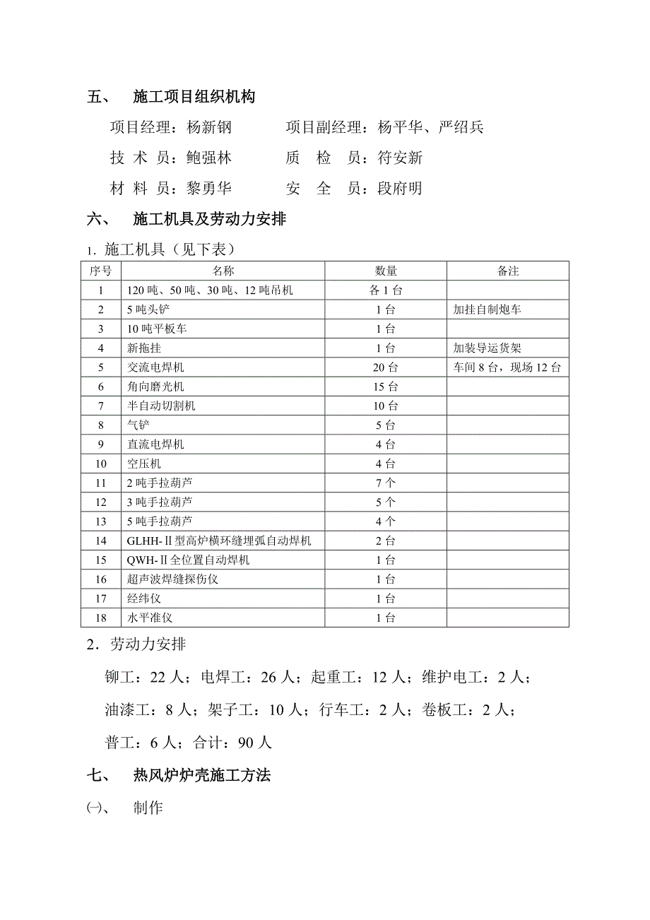 2#高炉热风炉炉壳、管道系统框架平台制作安装施工方案_第3页