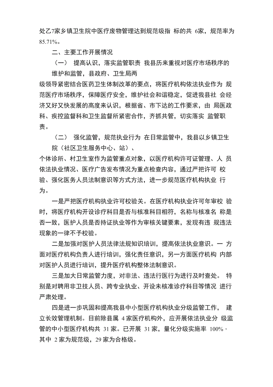 医疗机构依法执业情况自查报告范文_第4页