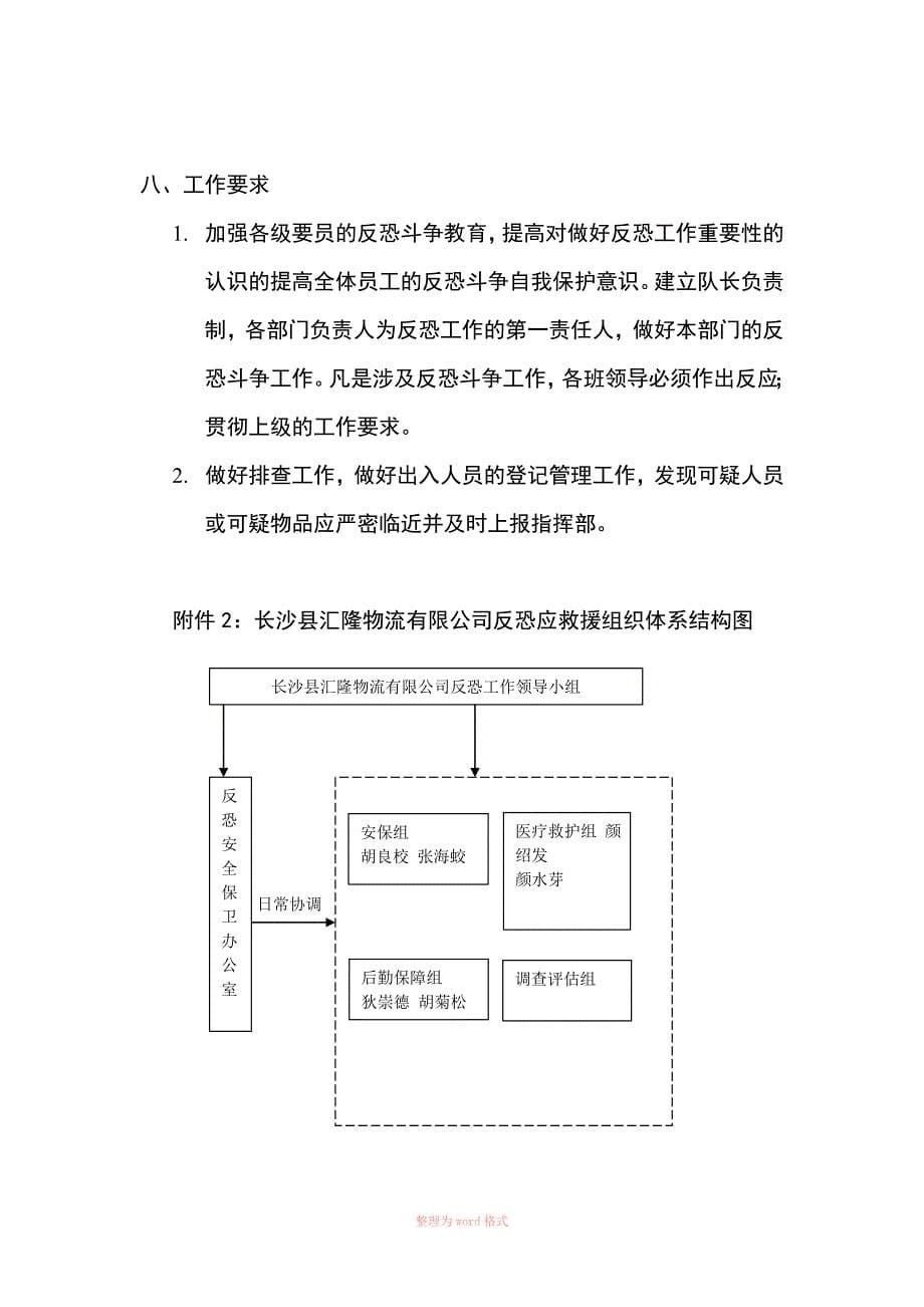 防恐反恐预案Word_第5页