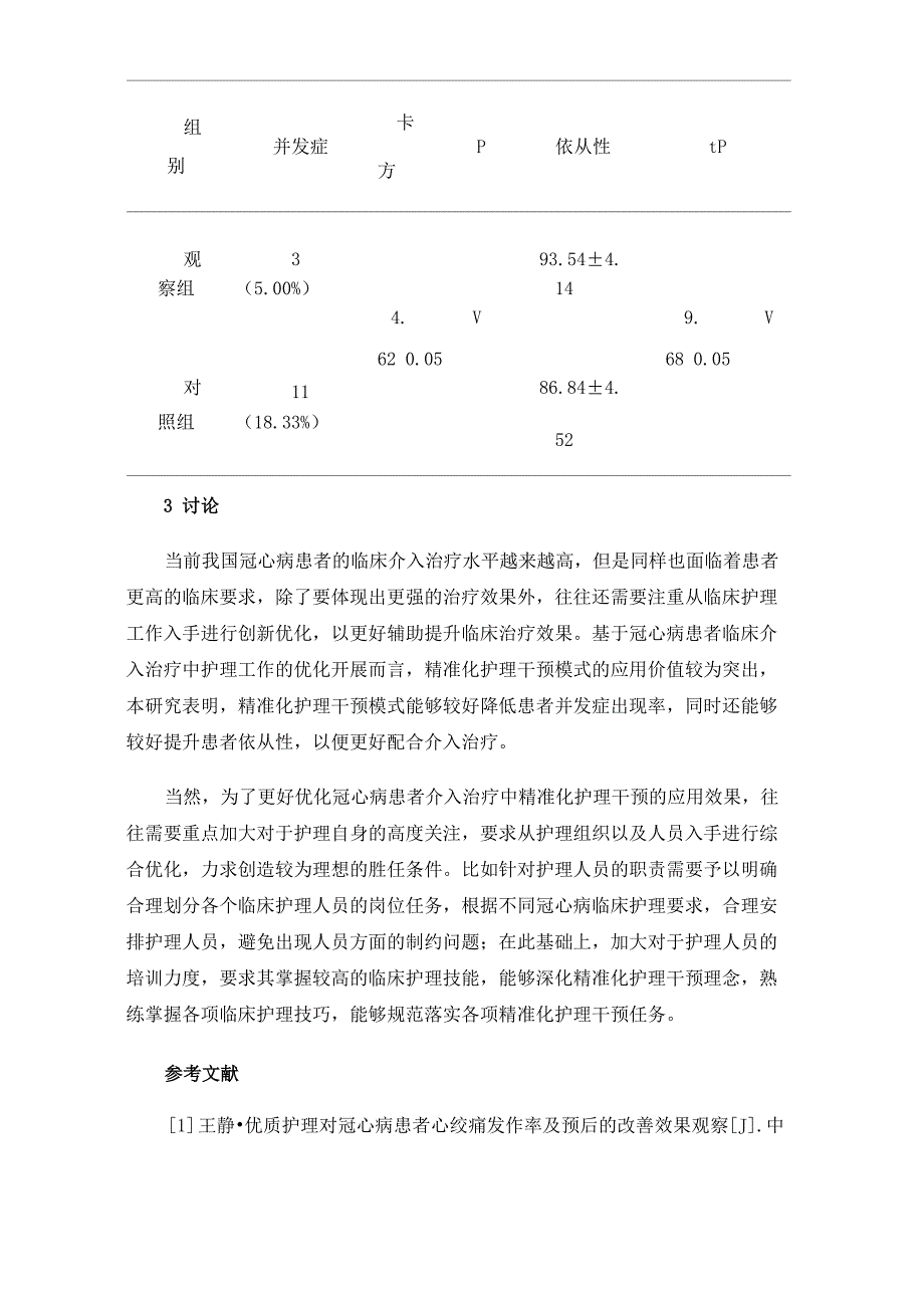 探讨精准化护理干预在冠心病患者介入治疗中的应用价值_第4页