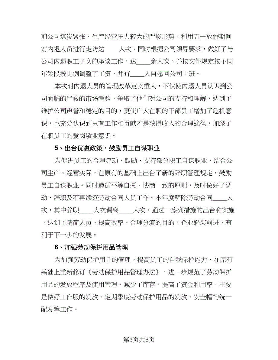 2023人事管理工作总结标准范文（二篇）.doc_第3页