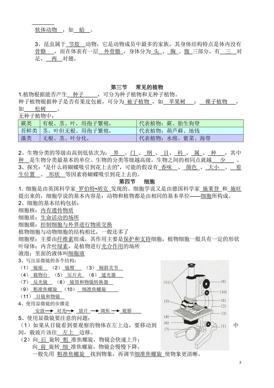 浙教版七年级上科学知识点总结.doc_第5页