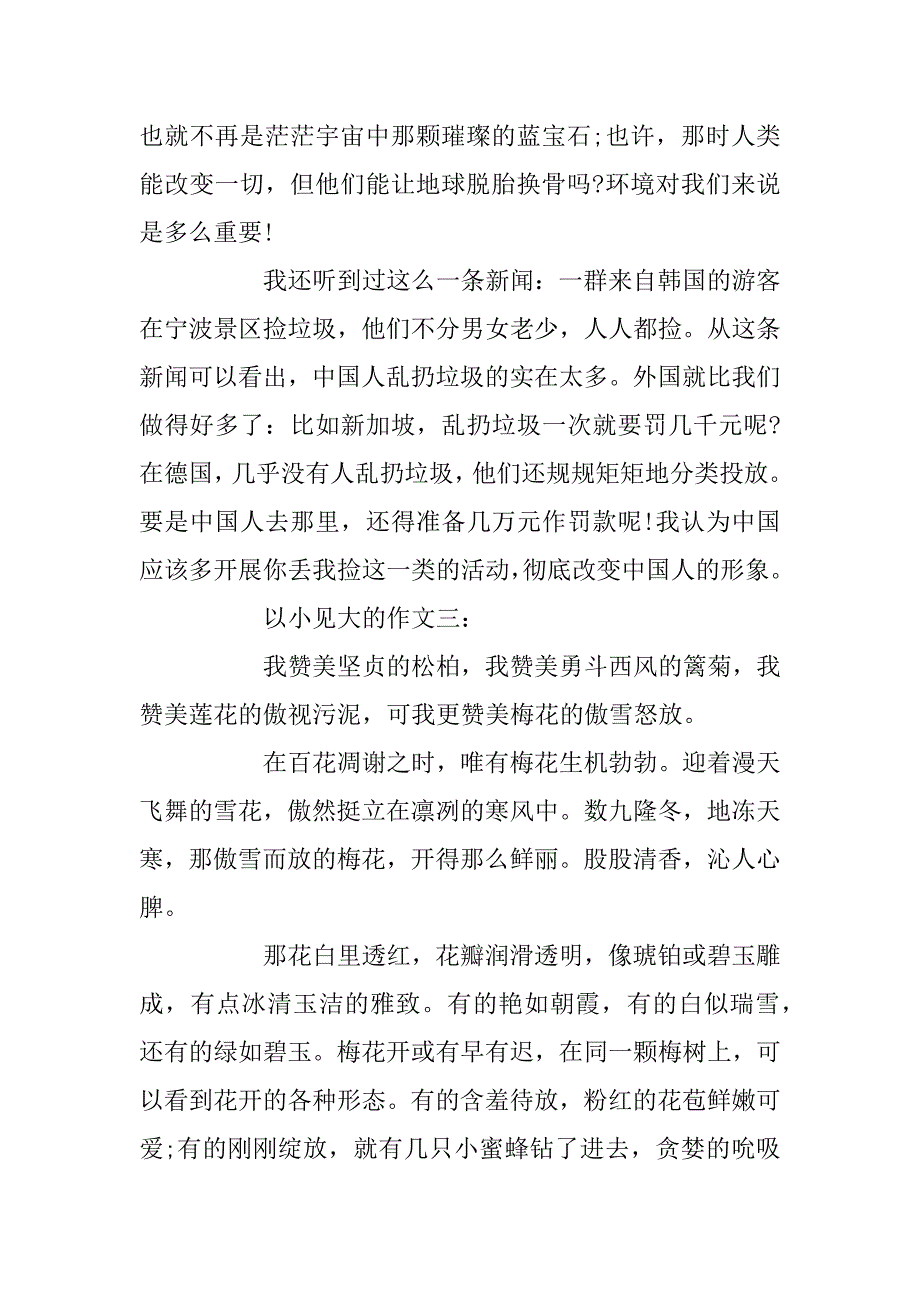 2023年以小见大的五年级作文5篇_第3页