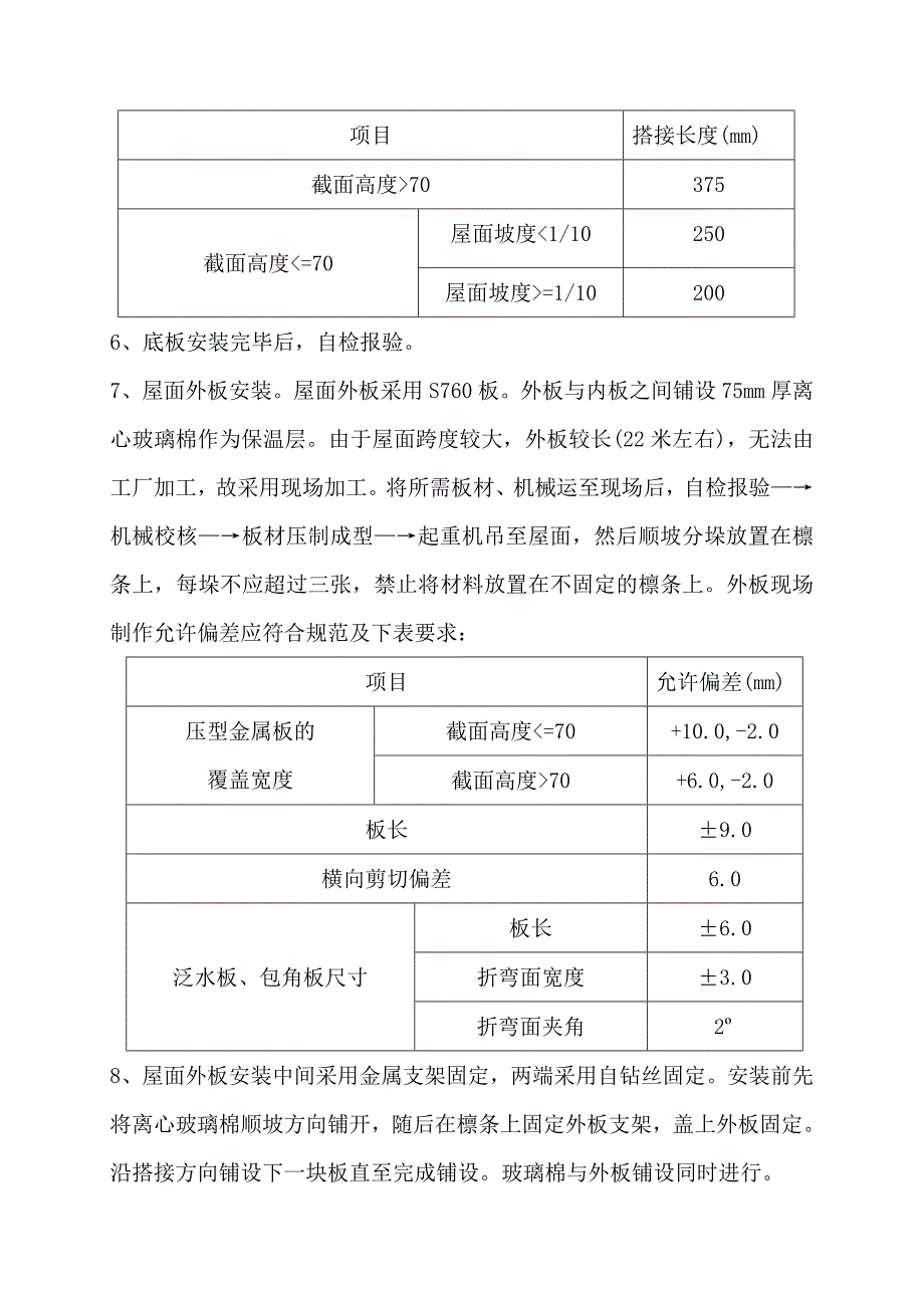 联产工程主厂房工程屋面彩色金属板安装工程施工组织设计方案_第4页