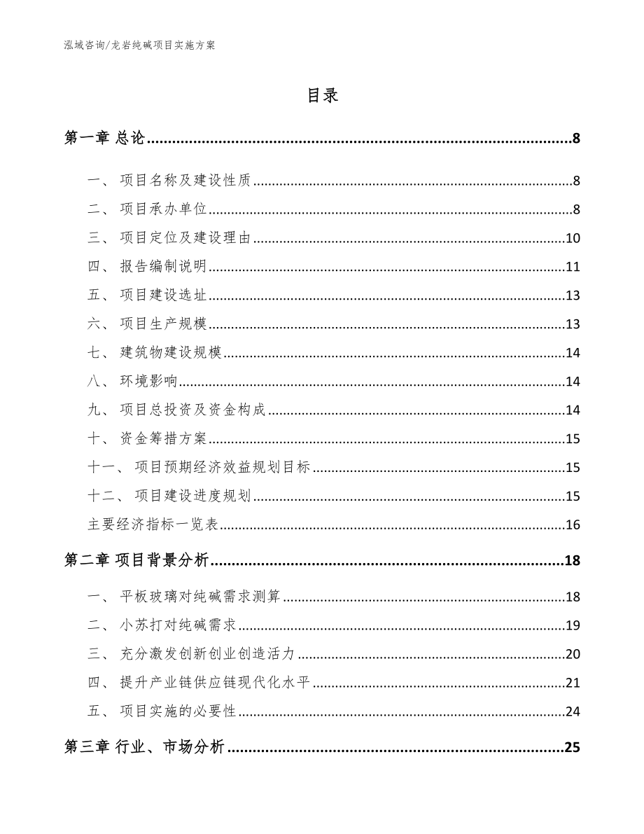 龙岩纯碱项目实施方案【模板范文】_第2页