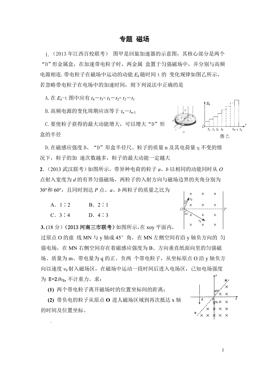 专题磁场_第1页