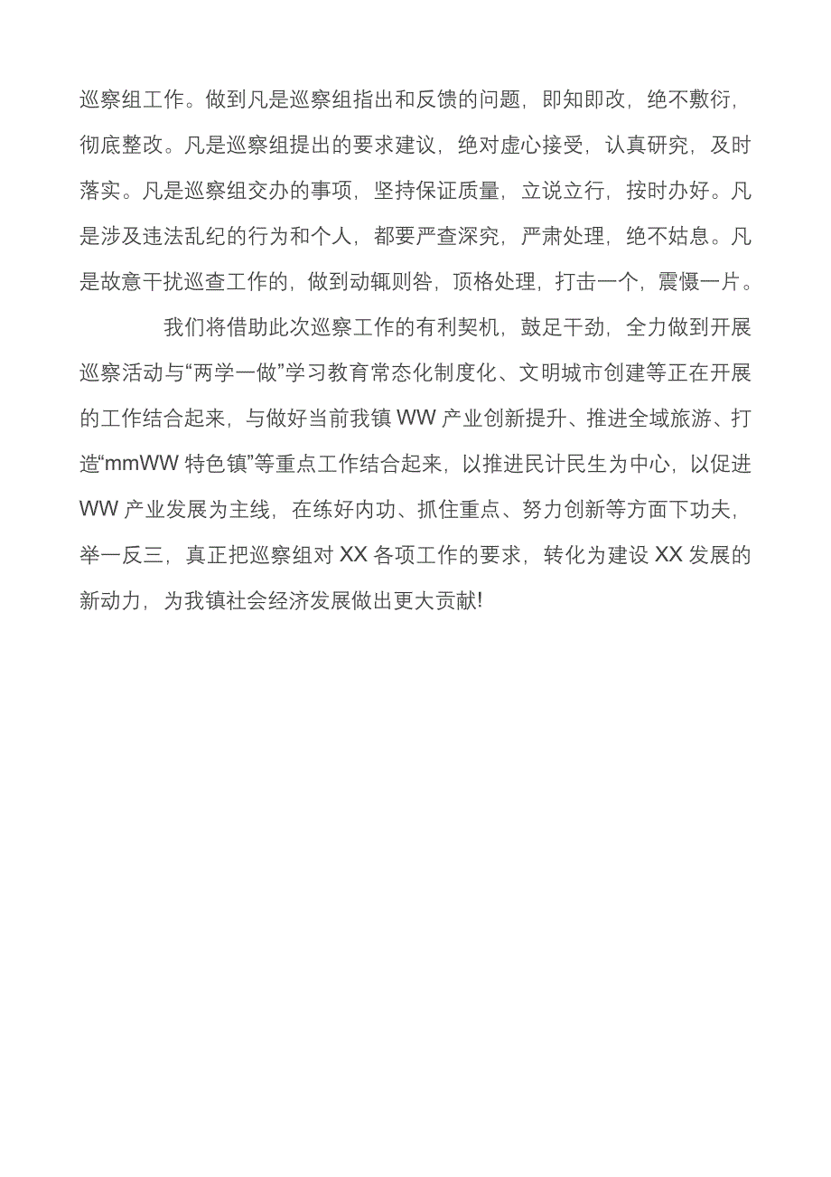 镇党委书记在巡察工作动员会上的表态发言材料.doc_第3页