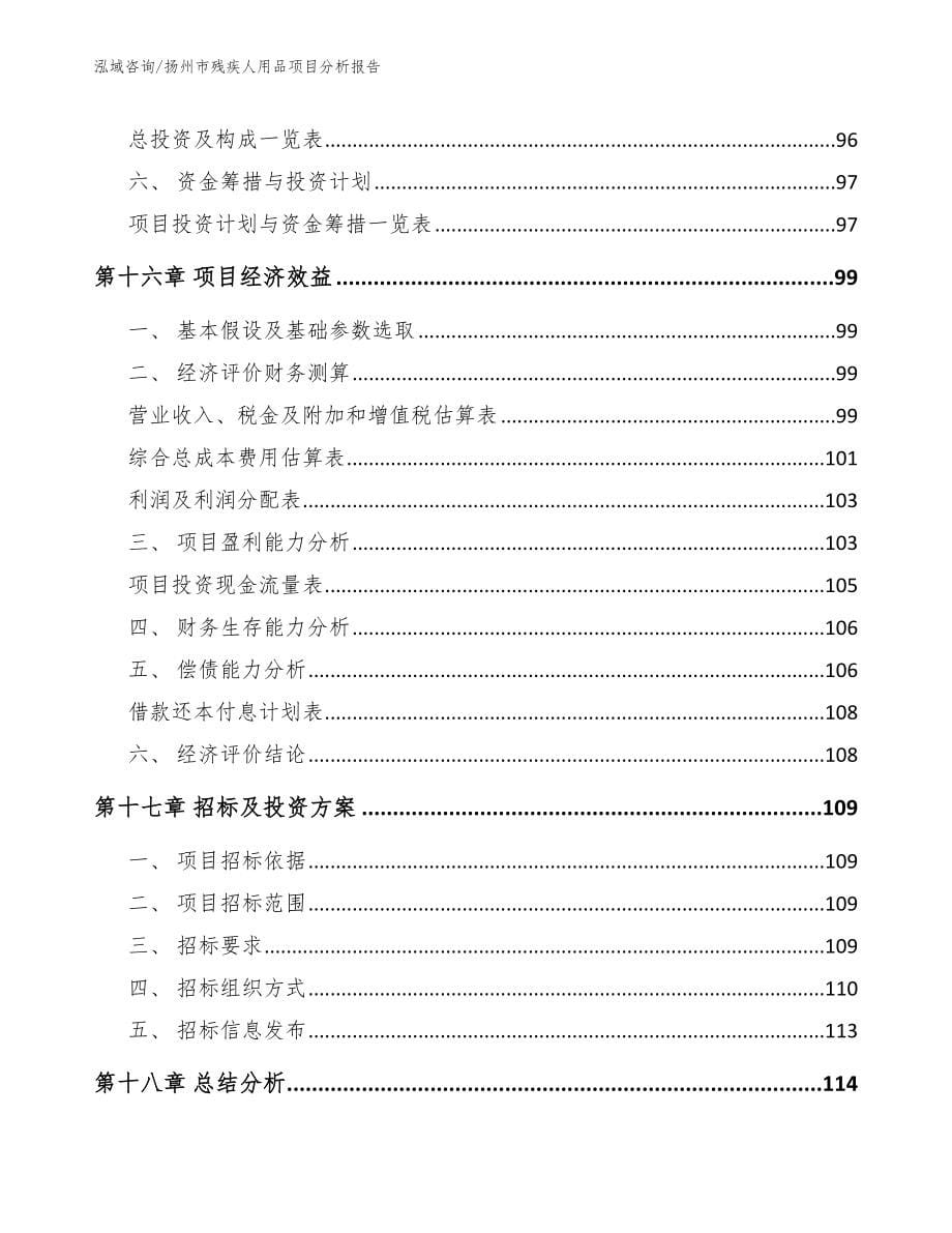 扬州市残疾人用品项目分析报告模板范本_第5页