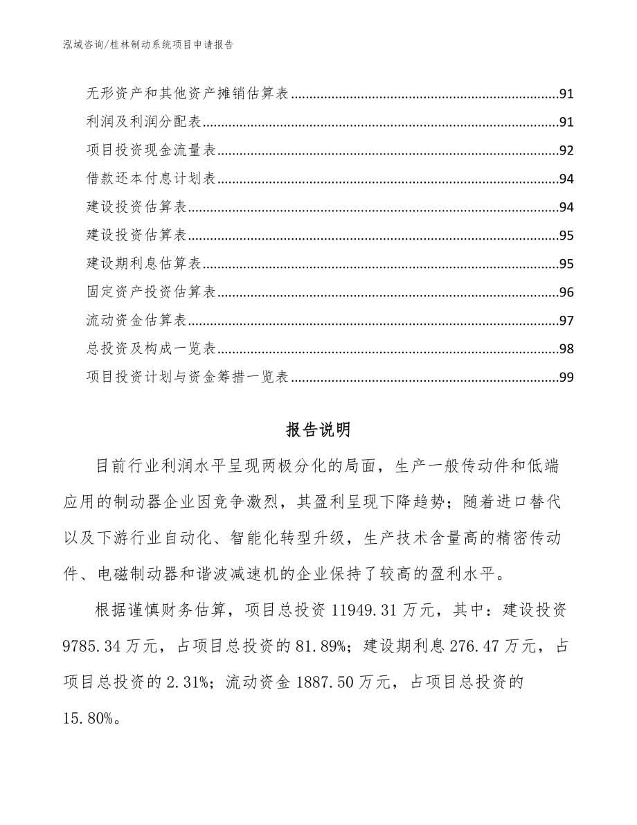 桂林制动系统项目申请报告_第5页