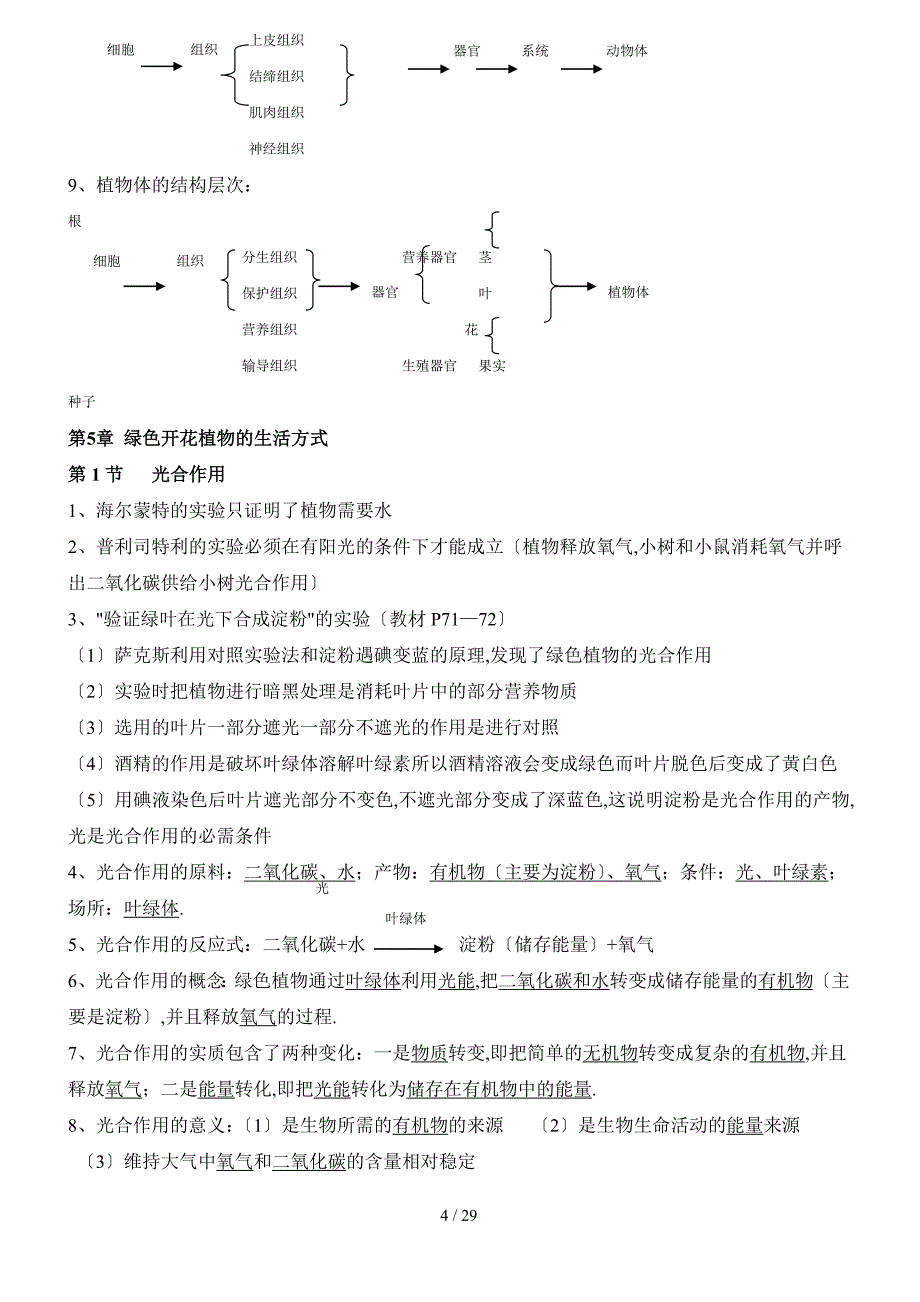 北师大版生物2018毕业会考总复习知识点_第4页