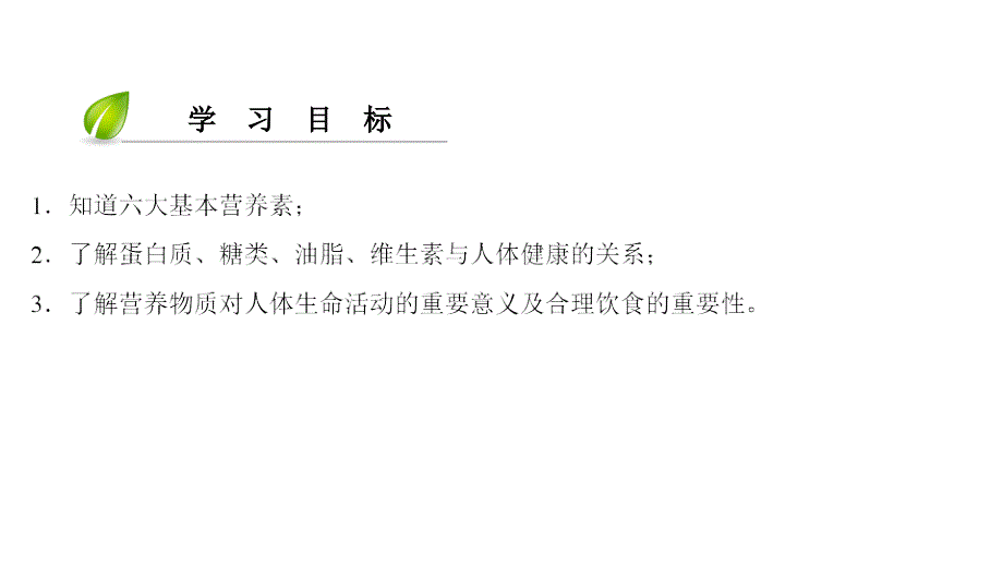 2018年九年级化学下册 第12单元 化学与生活 课题1 人类重要的营养物质课件 （新版）新人教版_第3页