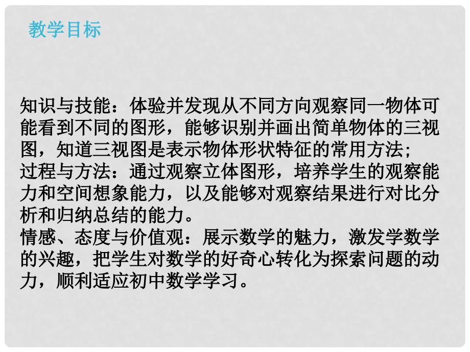 金识源六年级数学上册 第一单元 4《从三个方向看物体的形状》课件 鲁教版五四制_第2页