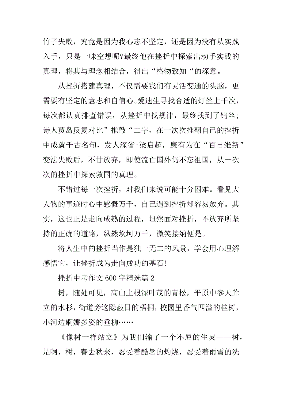 2023年挫折中考作文600字_第2页