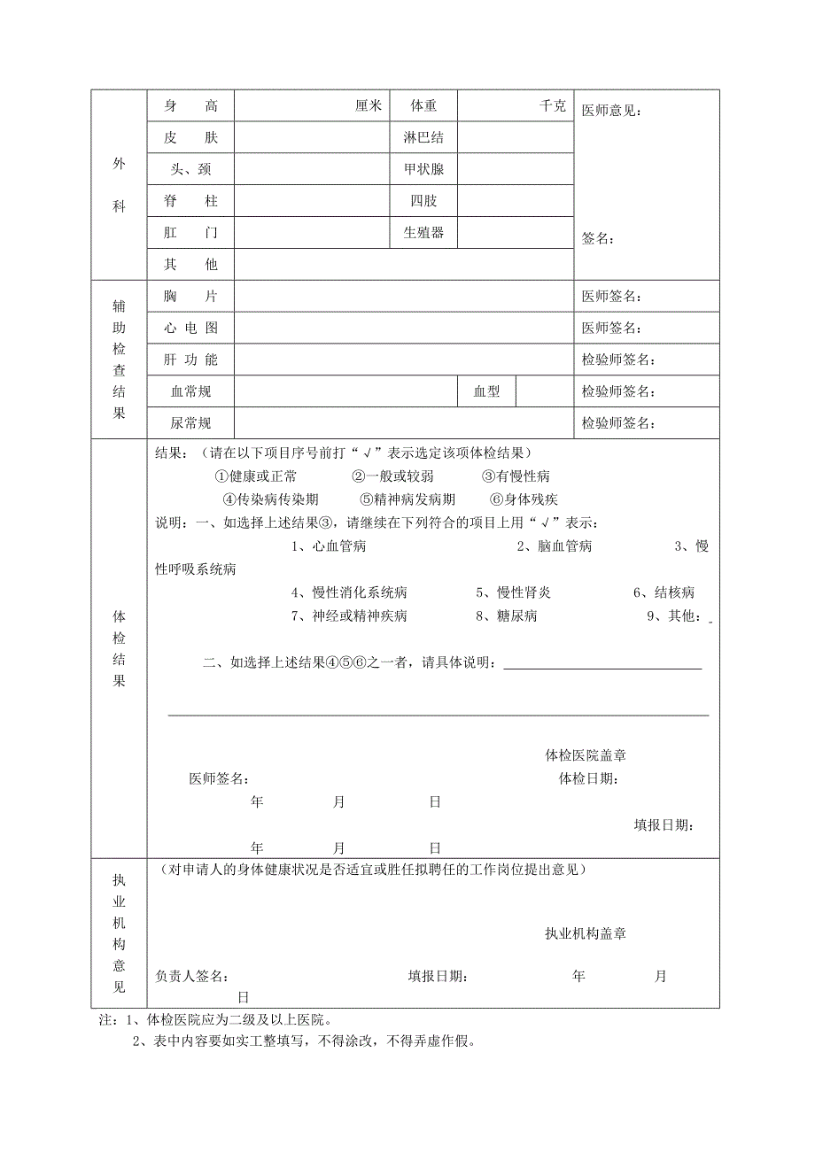 执业药师注册健康体检表.docx_第2页