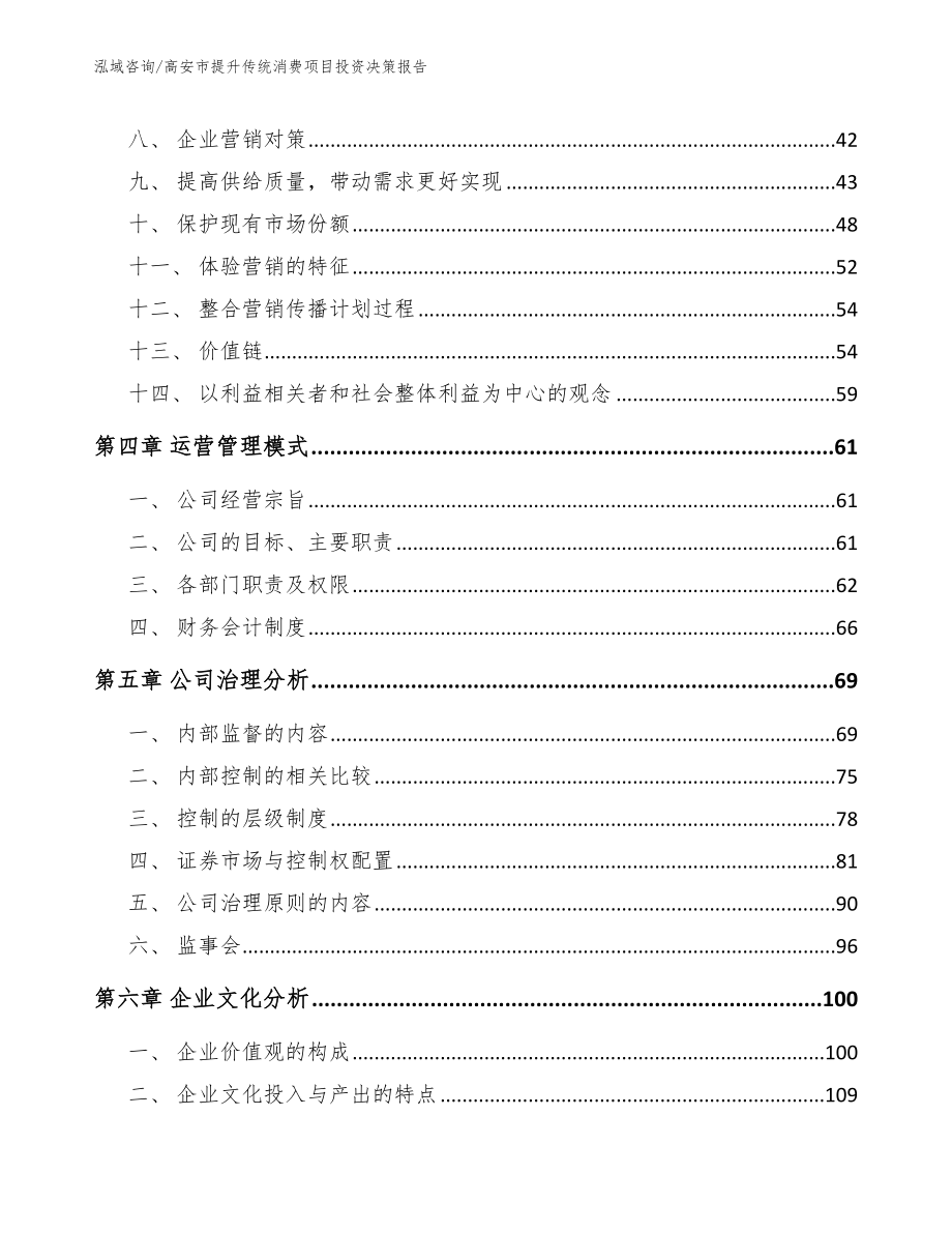 高安市提升传统消费项目投资决策报告_范文模板_第3页