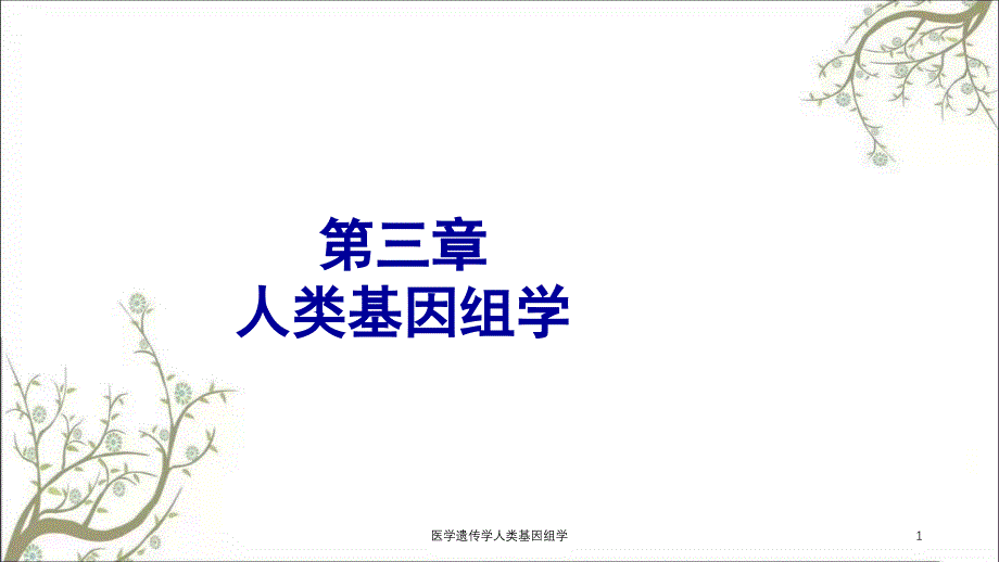 医学遗传学人类基因组学课件_第1页