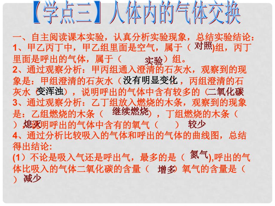 山东省临朐县第四中学七年级生物下册 人体与外界的气体交换（第三课时）课件 新人教版_第3页