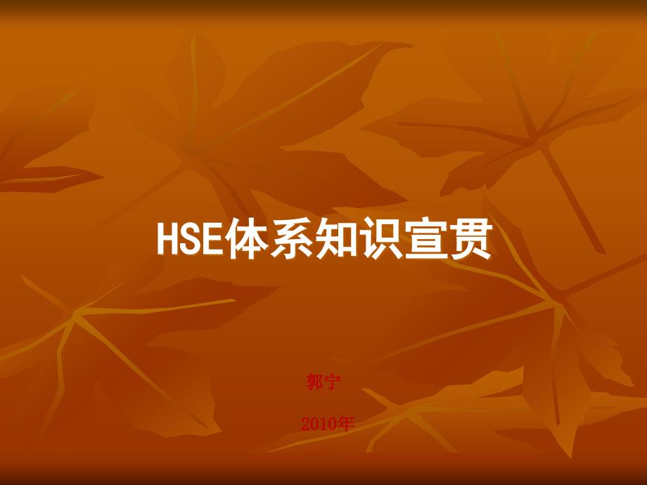 HSE体系知识宣贯压制_第1页