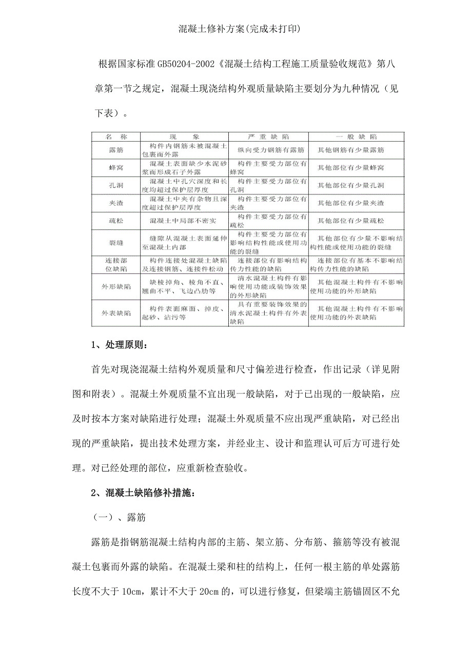 混凝土修补方案(完成未打印)_第4页