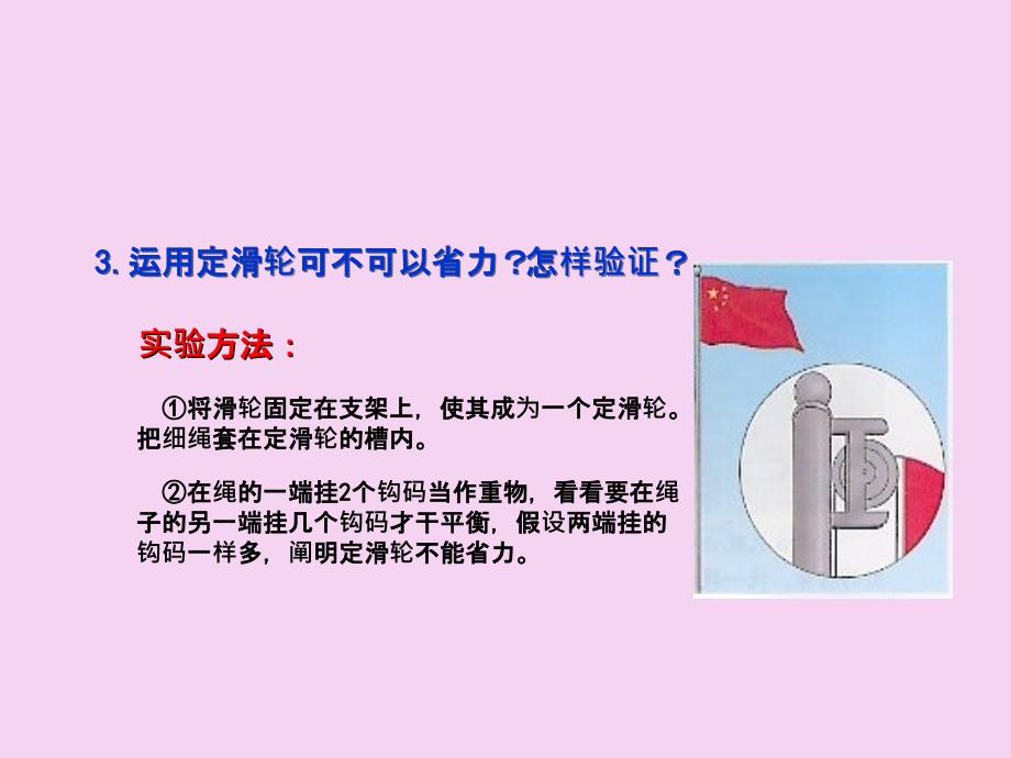 向下拉动绳子时旗子怎样运动PPT课件_第4页