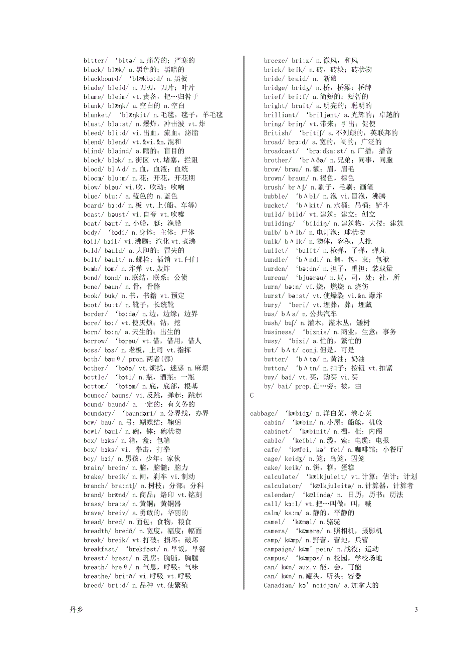 英语四级词汇表带音标.doc_第3页