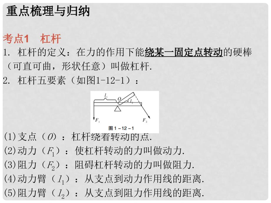 广东省中考物理 第十二章 简单机械复习课件 新人教版_第3页