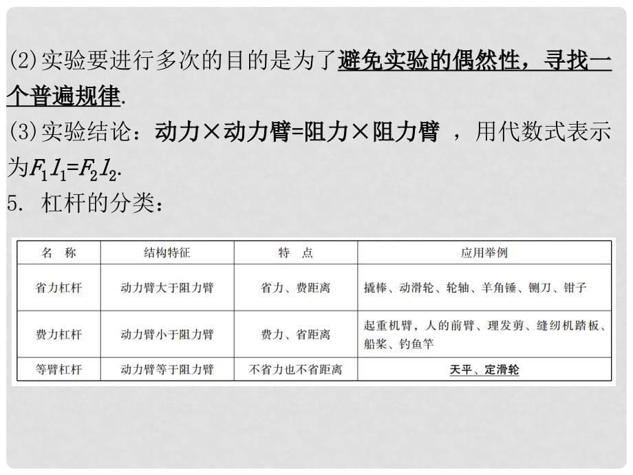 广东省中考物理 第十二章 简单机械复习课件 新人教版_第5页