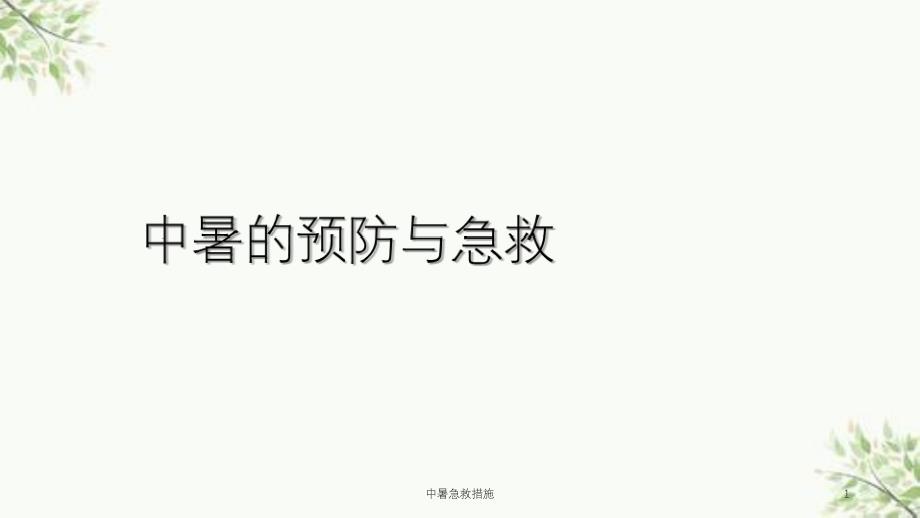 中暑急救措施课件_第1页