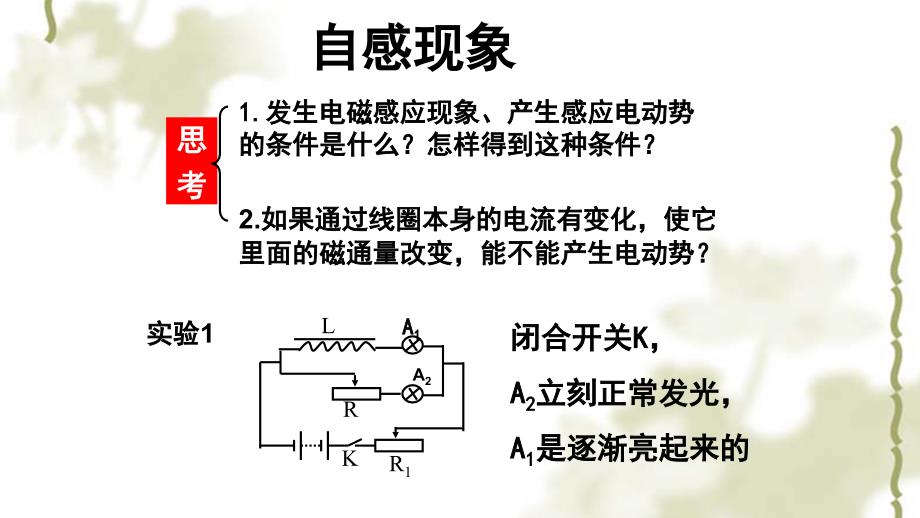 自感现象及应用课件_第1页