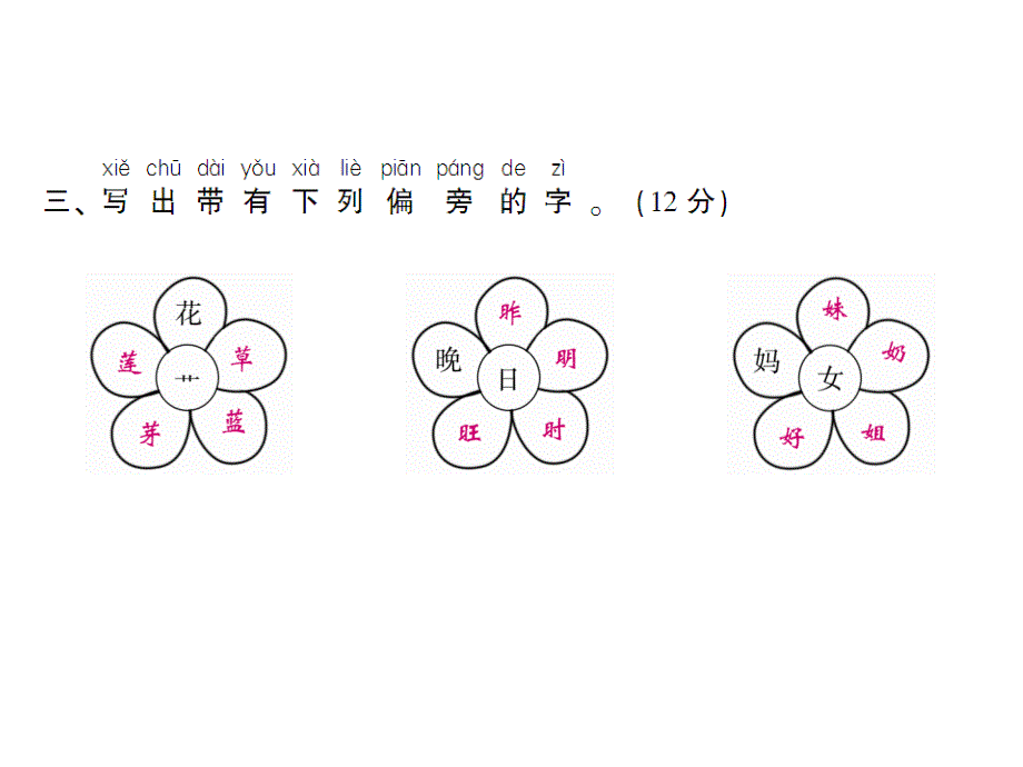 一年级上册语文课件－第七单元测试卷｜人教部编版 (共12张PPT)_第3页