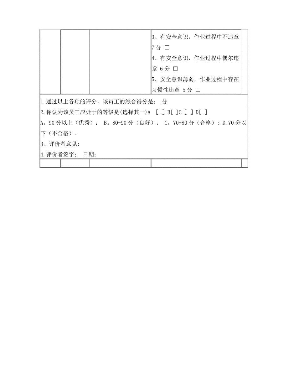 企业员工评价表_第5页