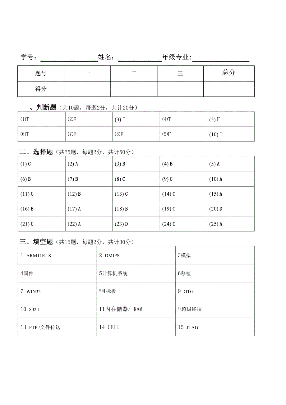 嵌入式系统试卷_第1页