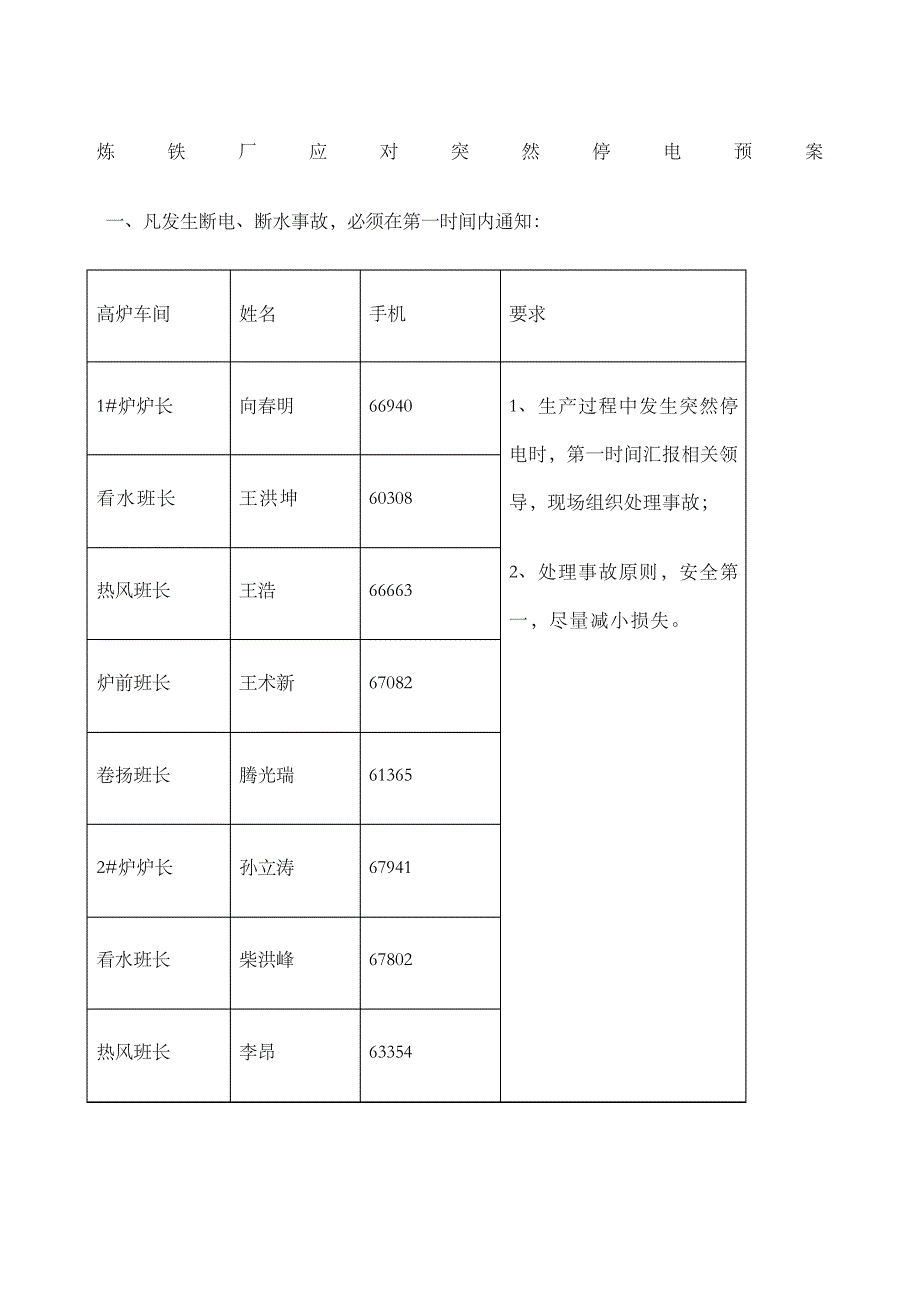 高炉断电应急预案7521_第1页