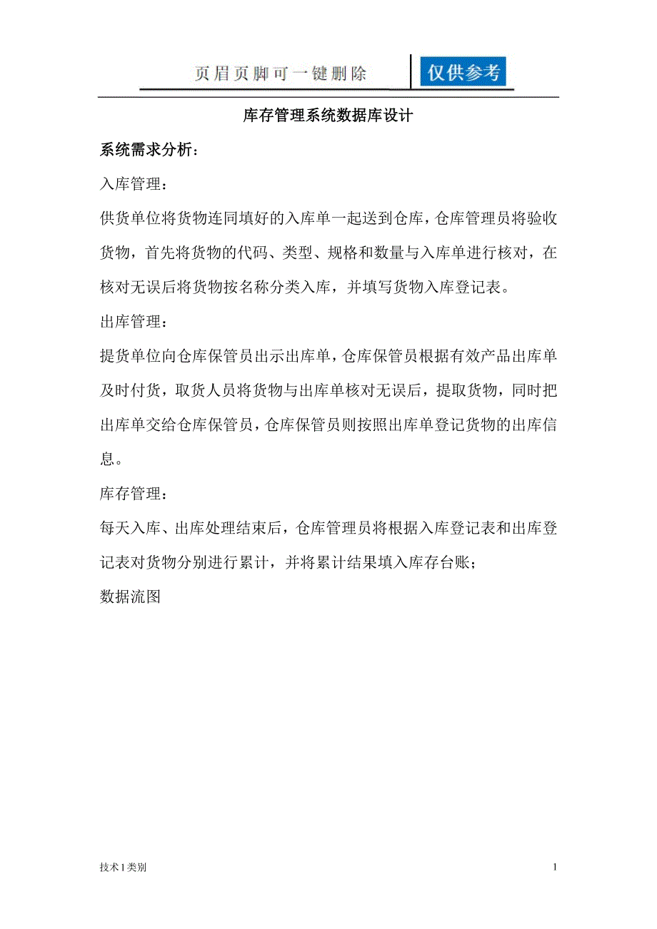 库存管理系统数据库设计研究分析_第1页