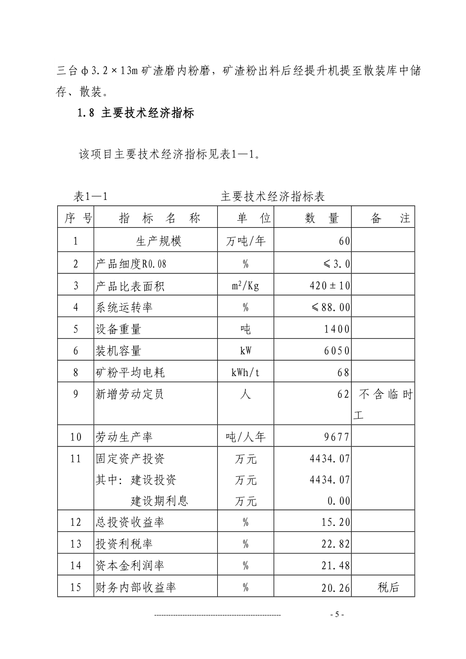 某矿渣综合利用可行性论证报告(建设可行性研究资金报告).doc_第5页