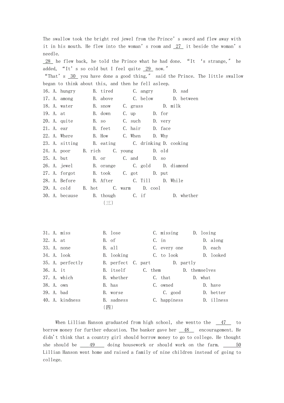 2022中考英语专项复习完型填空人物传记故事阅读类.docx_第2页