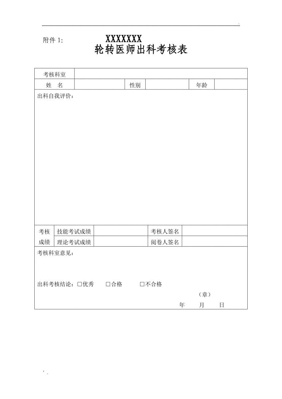 临床医生轮转管理办法_第5页