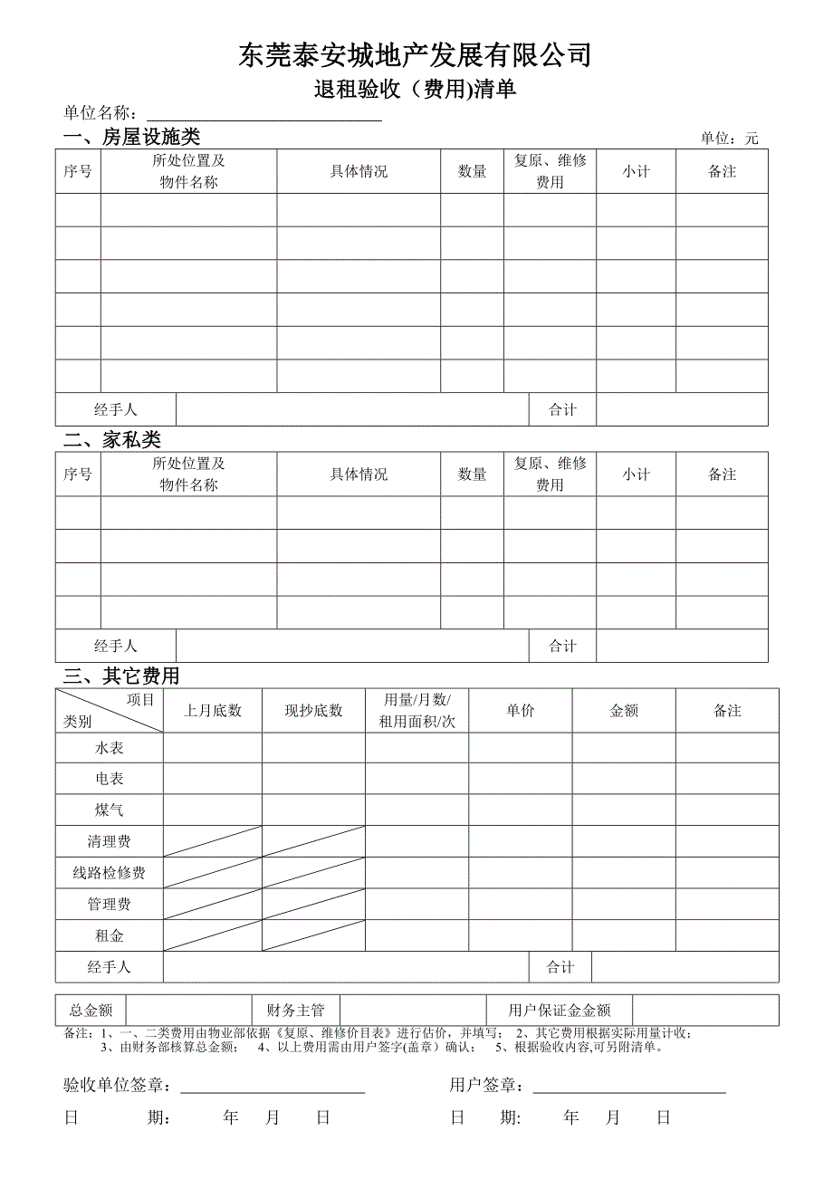 退租相关表格_第3页