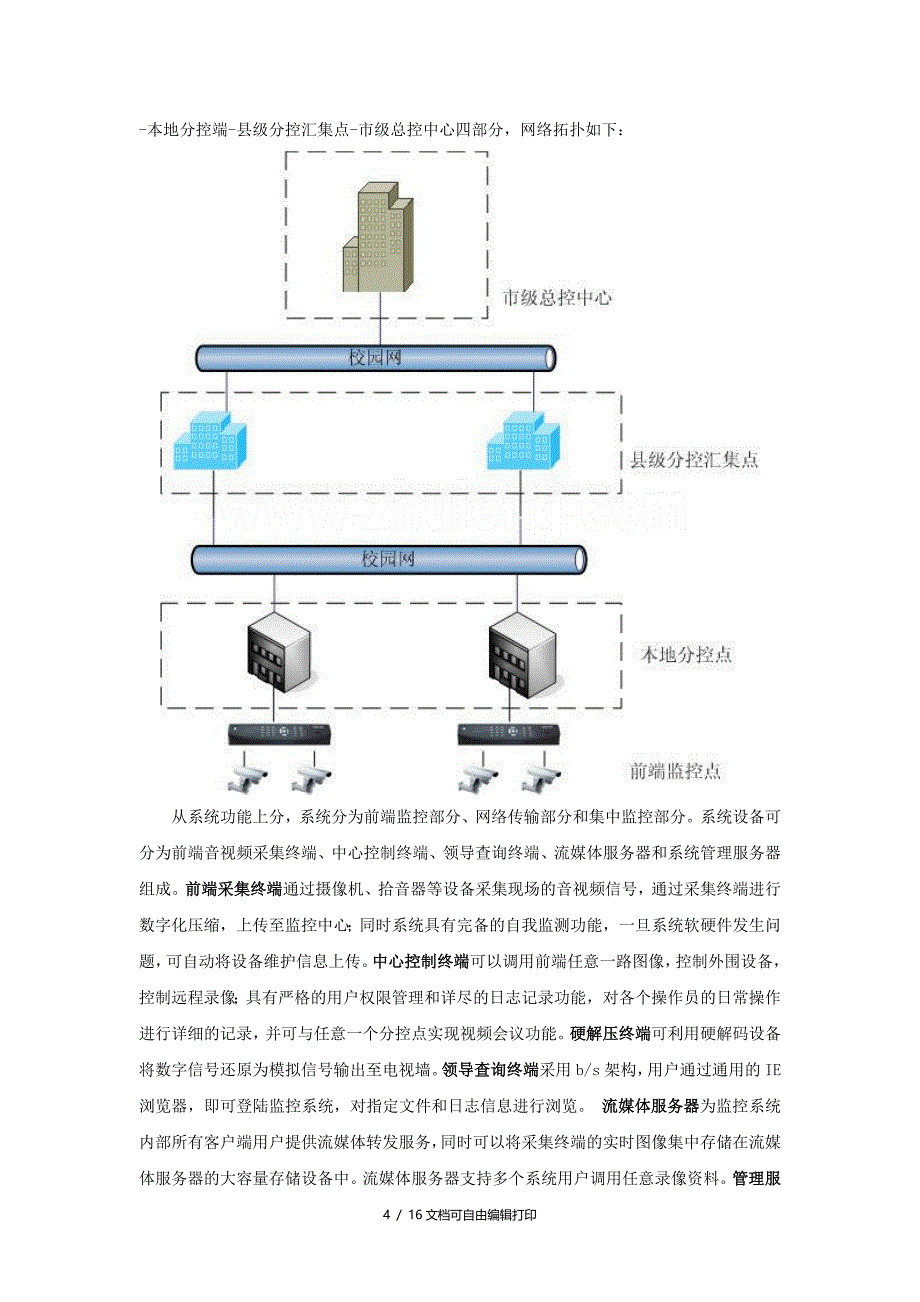 学校校园远程视频监控方案_第4页