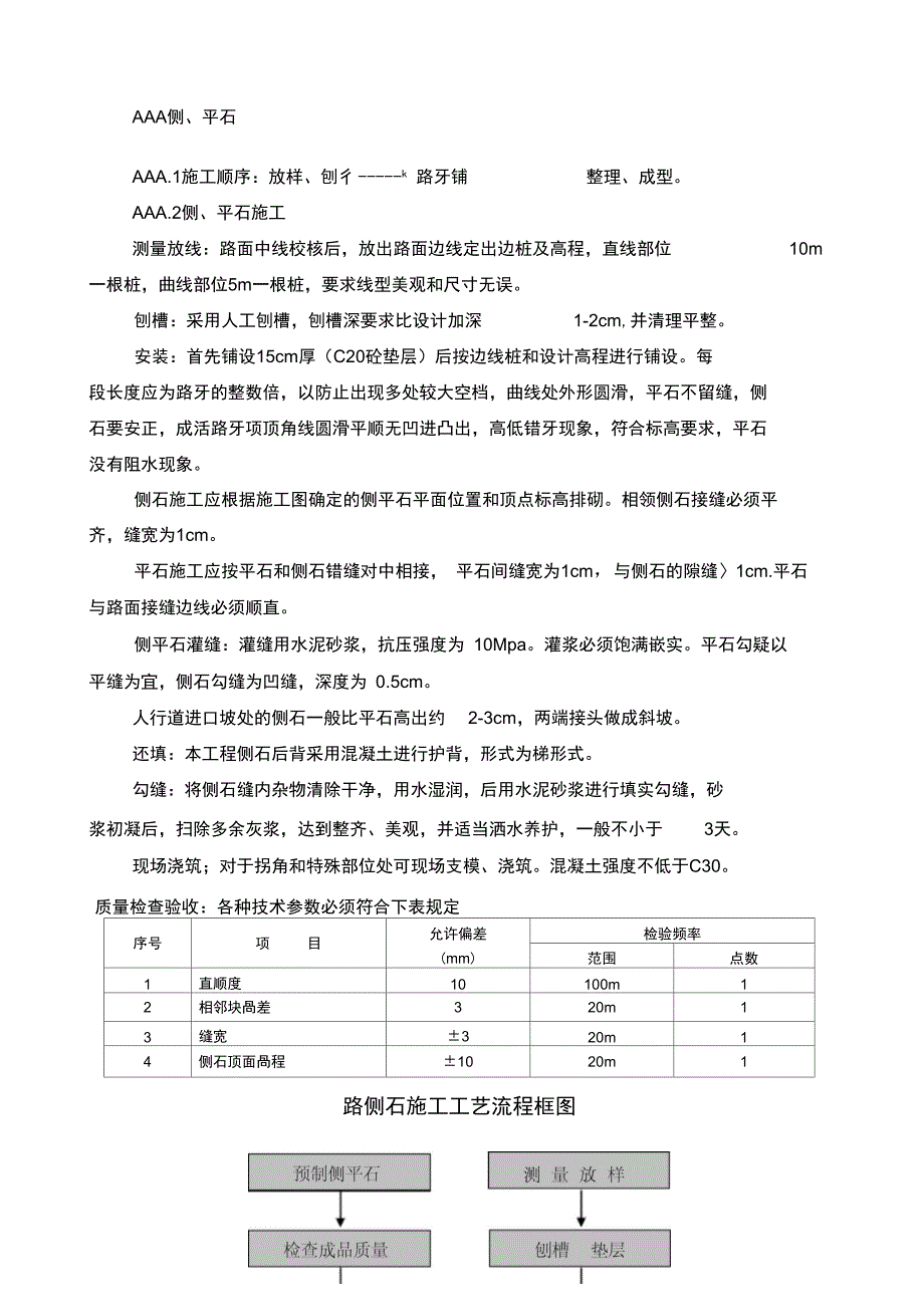 侧石树池人行道施工工艺_第1页