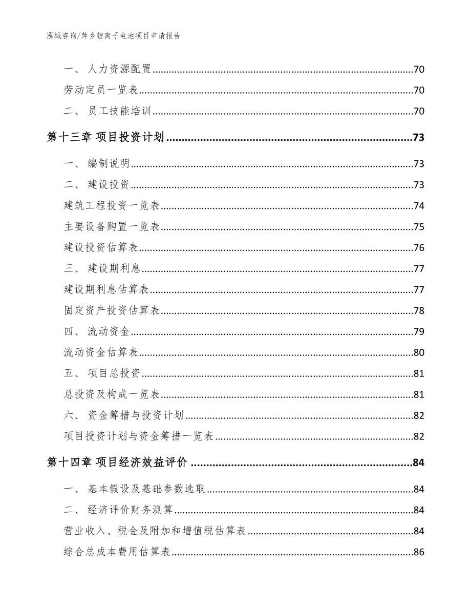 萍乡锂离子电池项目申请报告_范文_第5页