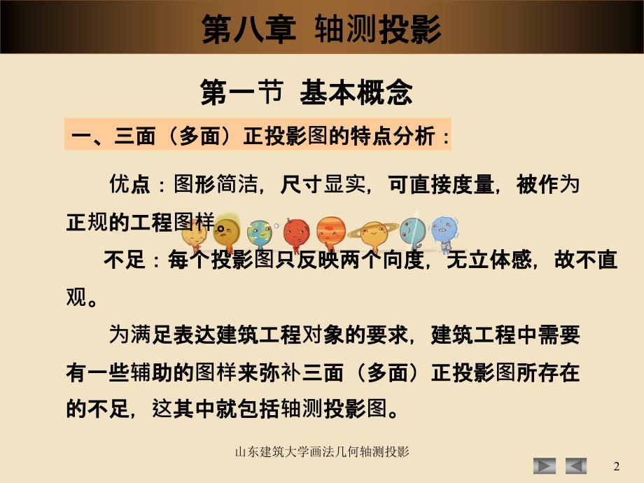 山东建筑大学画法几何轴测投影_第2页