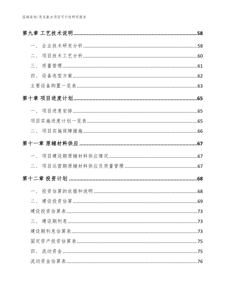 茂名氨水项目可行性研究报告_模板_第3页