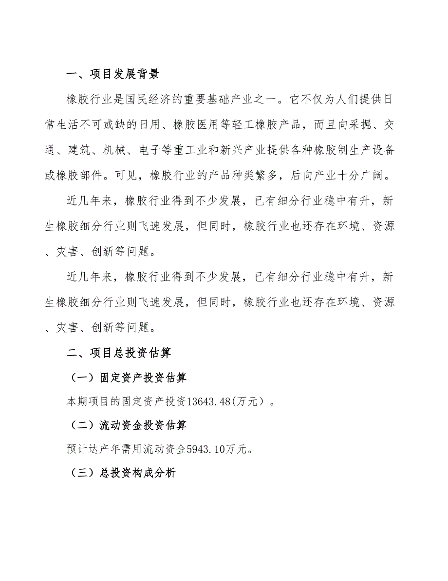 沈阳橡胶设备项目财务分析报告_第1页