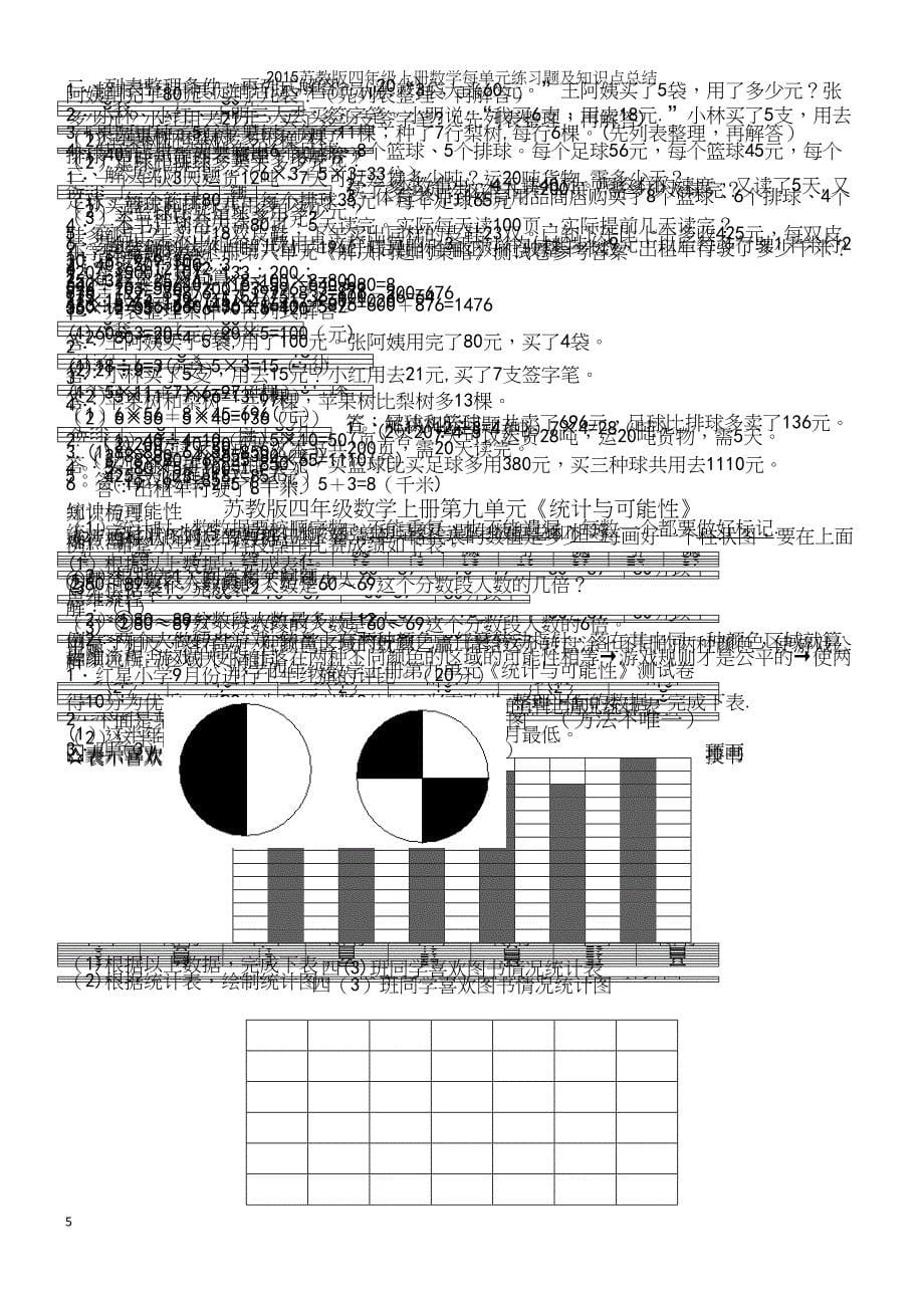 苏教版四年级上册数学每单元练习题及知识点总结.docx_第5页