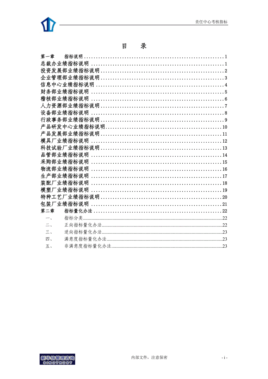 宁波贝发集团有限公司责任中心考核指标说明V4[新华信考核全案]_第2页