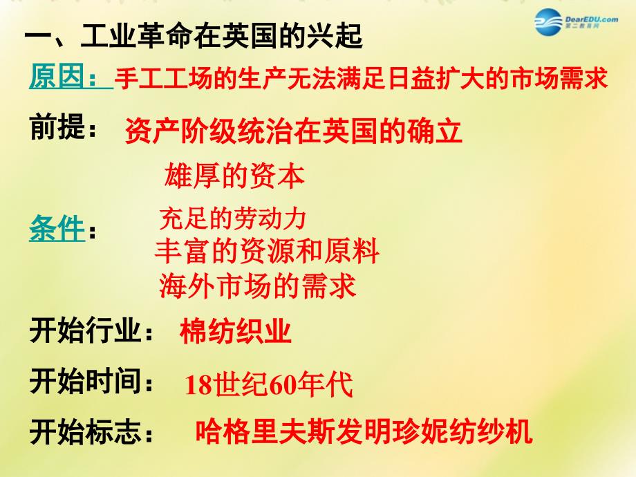 山东省泰安市岱岳区徂徕镇第一中学九年级历史上册第四单元 第14课 蒸汽时代的到来课件 新人教版_第4页