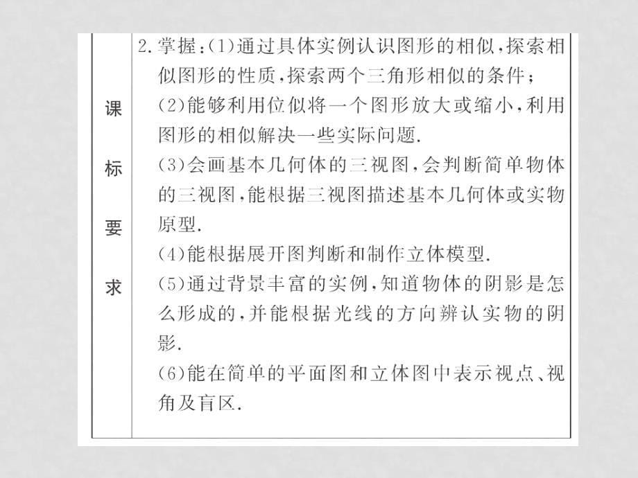 九年级数学中考复习精品课件第26讲 相似投影与视图_第5页