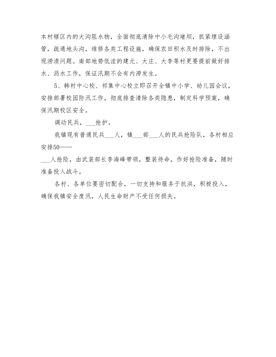 2022年地方防汛抢险抗灾预案_第3页